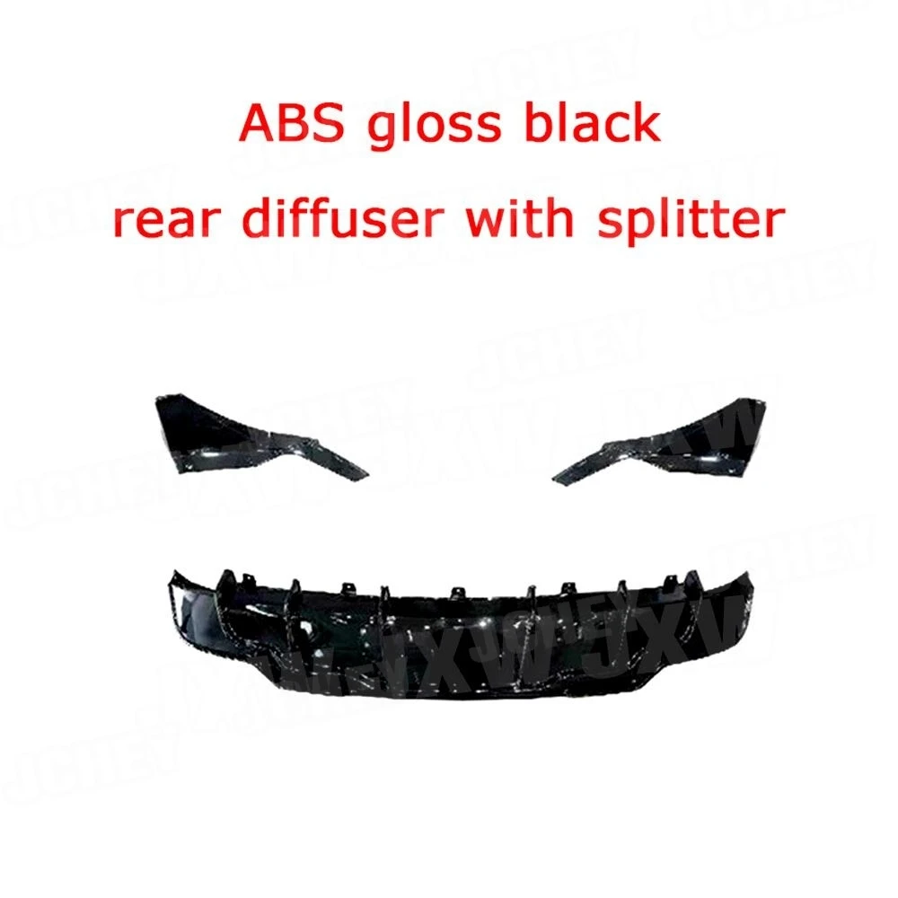JCHEY ABS Gloss Black Car Rear Bumper Lip Diffuser Splitters Spoiler For Tesla Model 3 2016-2022 Body Kits view 6