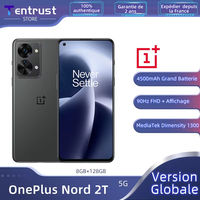 Global Version OnePlus Nord 2T 5G Smartphone 8GB 128GB Mobile Phone MTK Dimensity 1300 80W Charge 90Hz AMOLED NFC