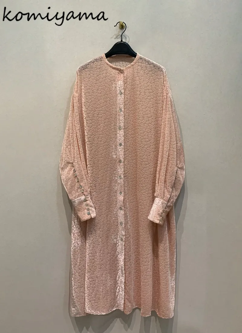 Vestido flocado con flores empalmadas para mujer, Túnica elegante de manga larga con cordón y cordones, bata para mujer, vestidos sueltos de otoño