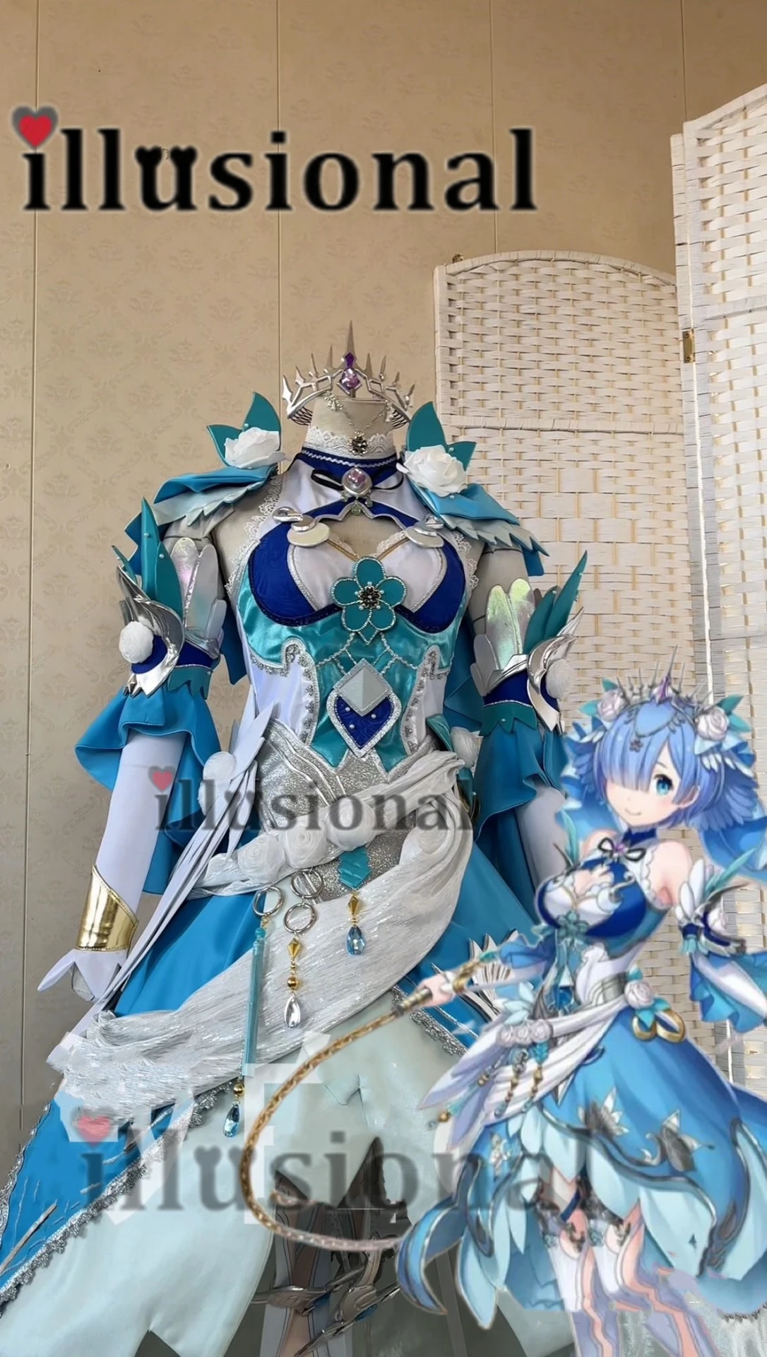 

Иллюзионный индивидуальный размер Rem from Re: Жизнь в другом мире от нуля Рем косплей костюм женское кимоно платье женское