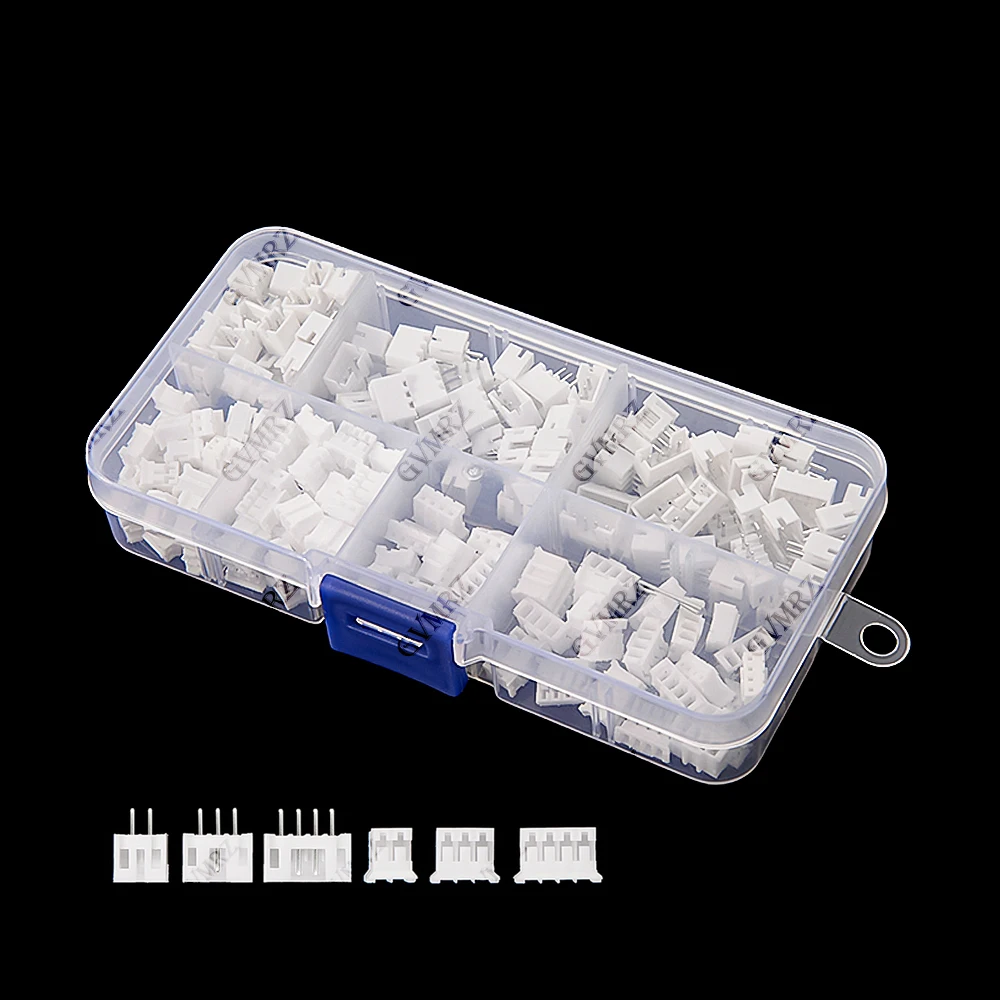 180PCS 2-4P PH2.0 JST Male Female Plug Socket PH 2.0mm Connector kit Straight Pin 2P 3P 4P Pitch 2.0mm
