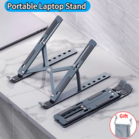 Foldable Aluminum Laptop Stand Portable Notebook Holder for MacBook Air Pro PC Computer Adjustable Ergonomic Desk Bracket