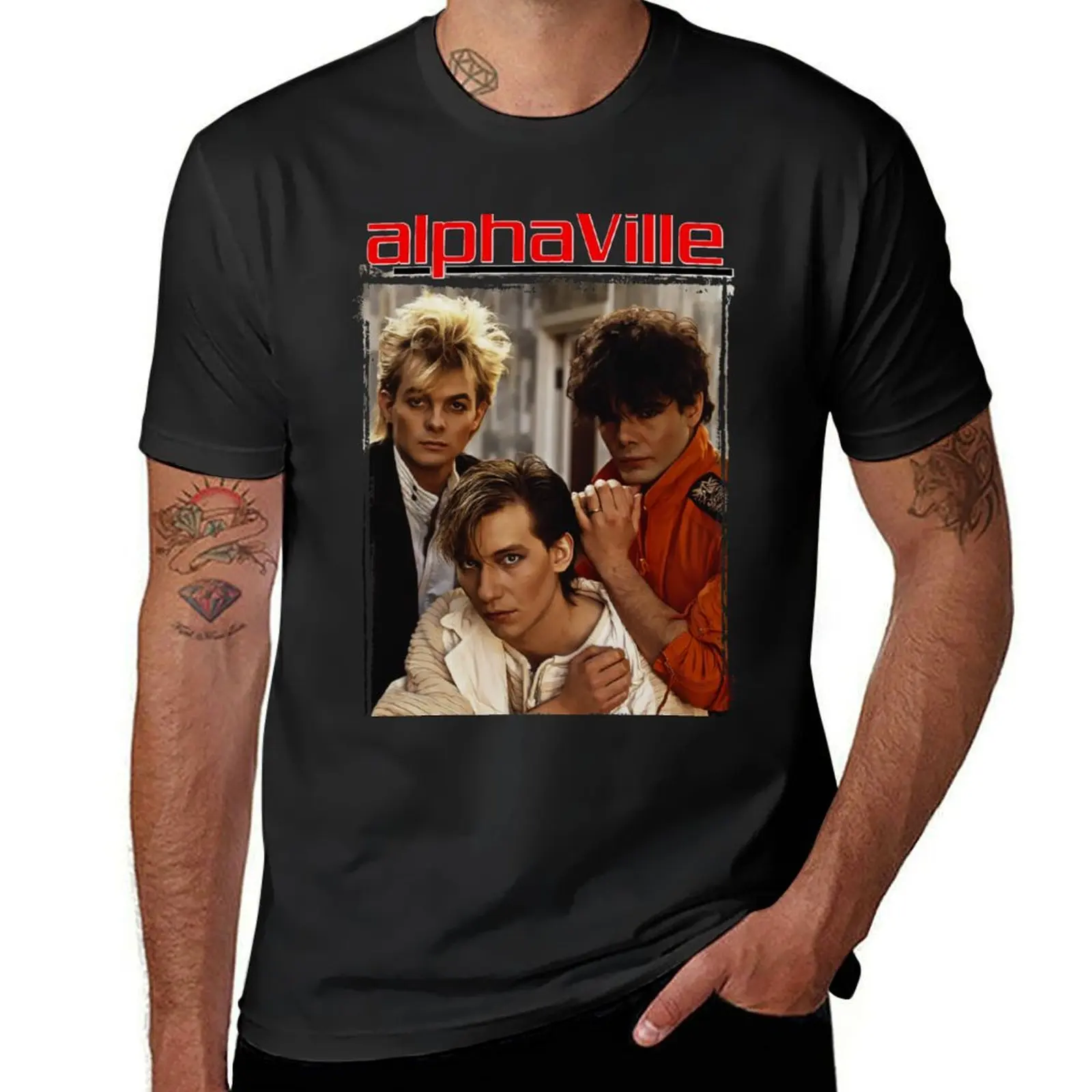 Camiseta de banda Alphaville para hombres, ropa de anime, moda coreana, animal prinfor, camisetas grandes y altas