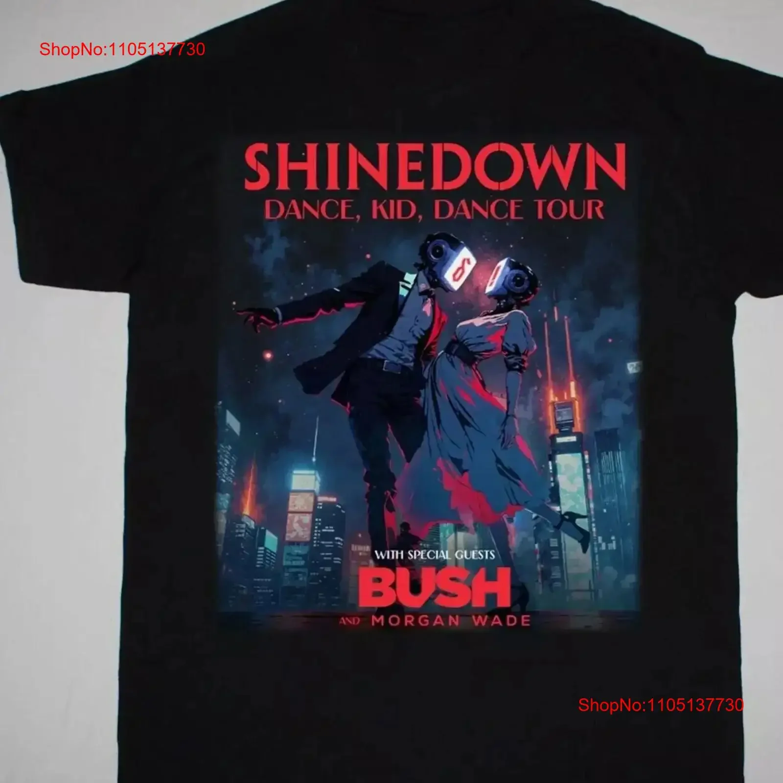 تي شيرت جديد لرقص Shinedown للأطفال 2025 أسود بجميع المقاسات BT1129 عتيق مغسول وجيد التهوية ملابس الشارع الشهير للارتداء اليومي