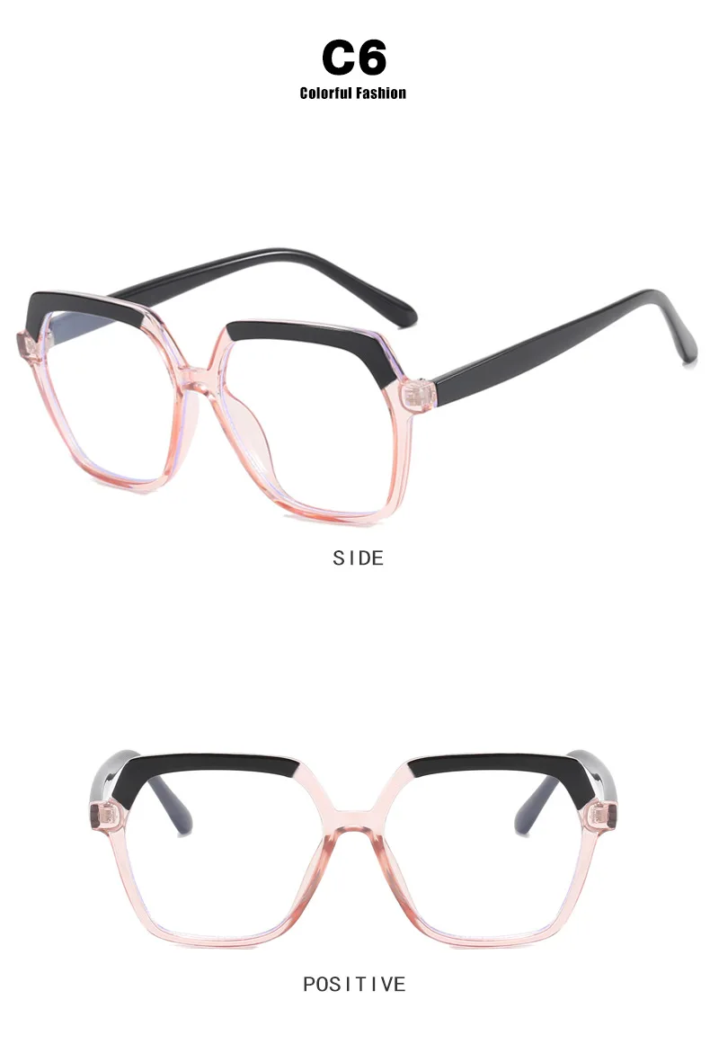 Mode Unregelmäßige Femel Marke Design Verschiedene Farben Rahmen Photochrome Anti Blau Licht Frauen Lesebrille Mehrere Grad – Detail 12