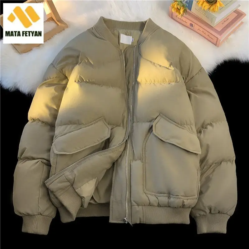 Autumn Winter High Quality Black Khaki Casual Men Baseball Cotton Coat Thickening New Type MA1 Pilot Jacket