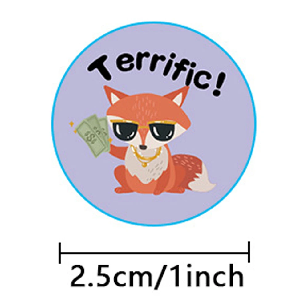 500pcs Cute Animal Reward Stickers Roll with Word Motivational Stickers for School Teacher Kids Student Stationery Stickers Kids