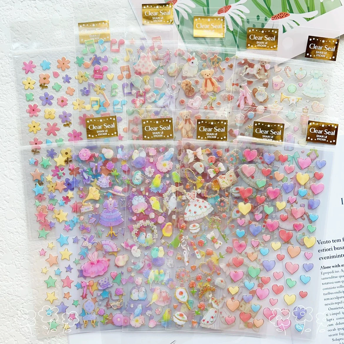 3 قطعة/6 قطعة حلم تنورة الباليه الحيوانات التذهيب ملصقات ديكور سكرابوكينغ Diy بها بنفسك المجلات لطيف مذكرات القرطاسية ملصق المدرسة