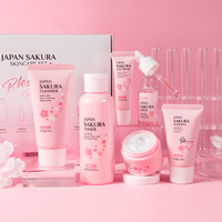 5/6pcs Sakura Skin Care Sets Face Cream Serum Toner Facial Cleanser Sunscreen Eye Cream Face Skin Care Products