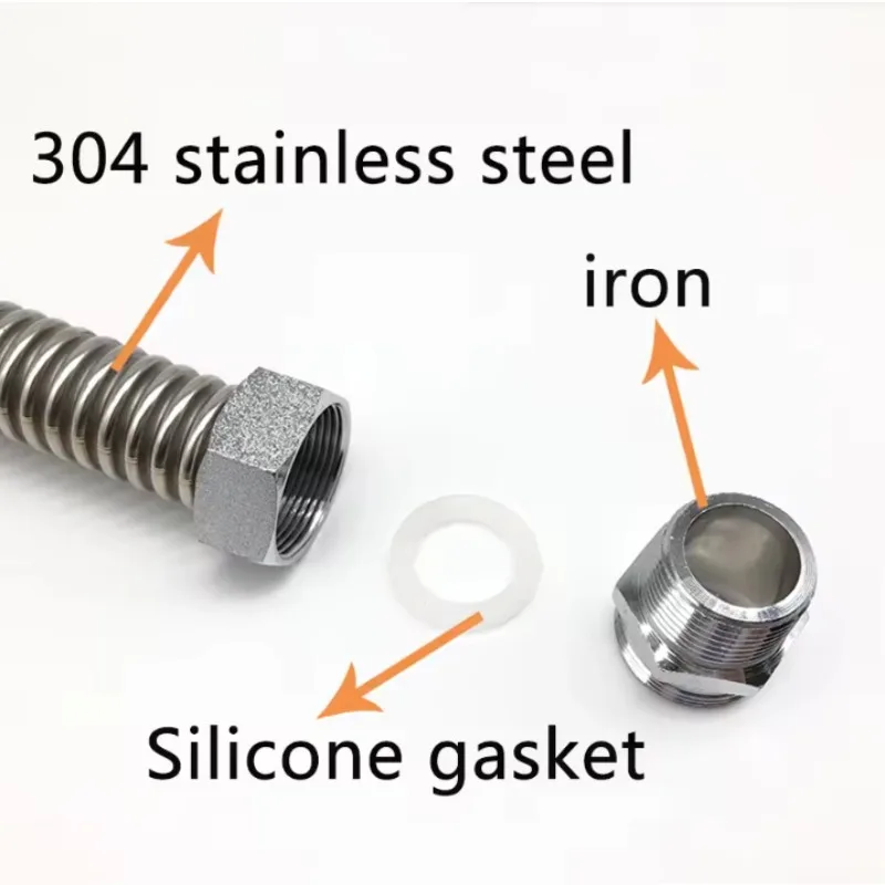 1pcs 304Steel HVAC Bellows 1/2