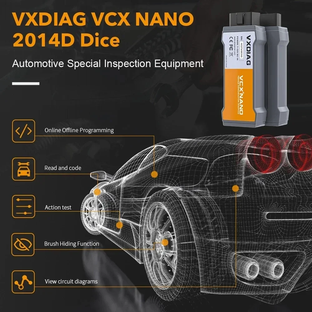 VXDIAG VCX NANO NX300 For VOLVO Car Diagnostic Tools 2014D Full System Diagnoses J2534 On Line ECU Programming Scanner