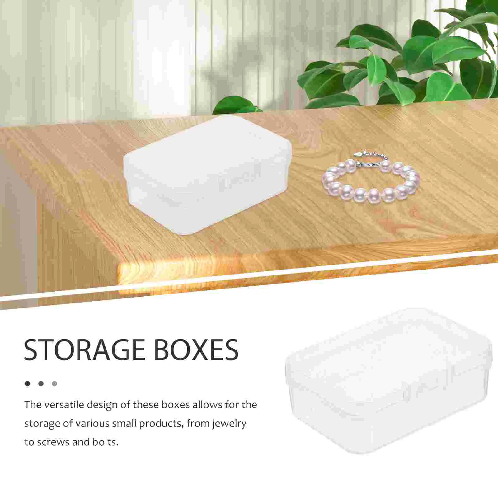 10 Pcs Highly Transparent Box Beads Storage Containers Flip Conjoined Mini Boxes Pp Clear Plastic