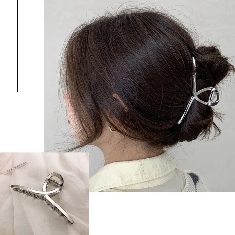 2022 neue Frauen Mode Metall Geometrische Haar Clips Klaue Clip Große Gold Haar Clip Stirnband Haarnadel Haar Krabben Haar Zubehör – Detail 6