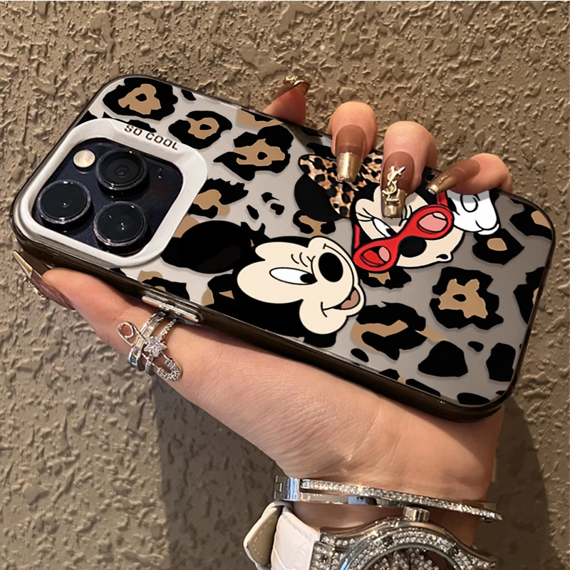 حافظة ميكي بطبعة الفهد لهاتف Xiaomi Redmi A5 A4 A3 A3X A2 A1 Plus 13X Redmi K80 Ultra K70 K70E K60 K60E K50 K40 K40S K30 PC