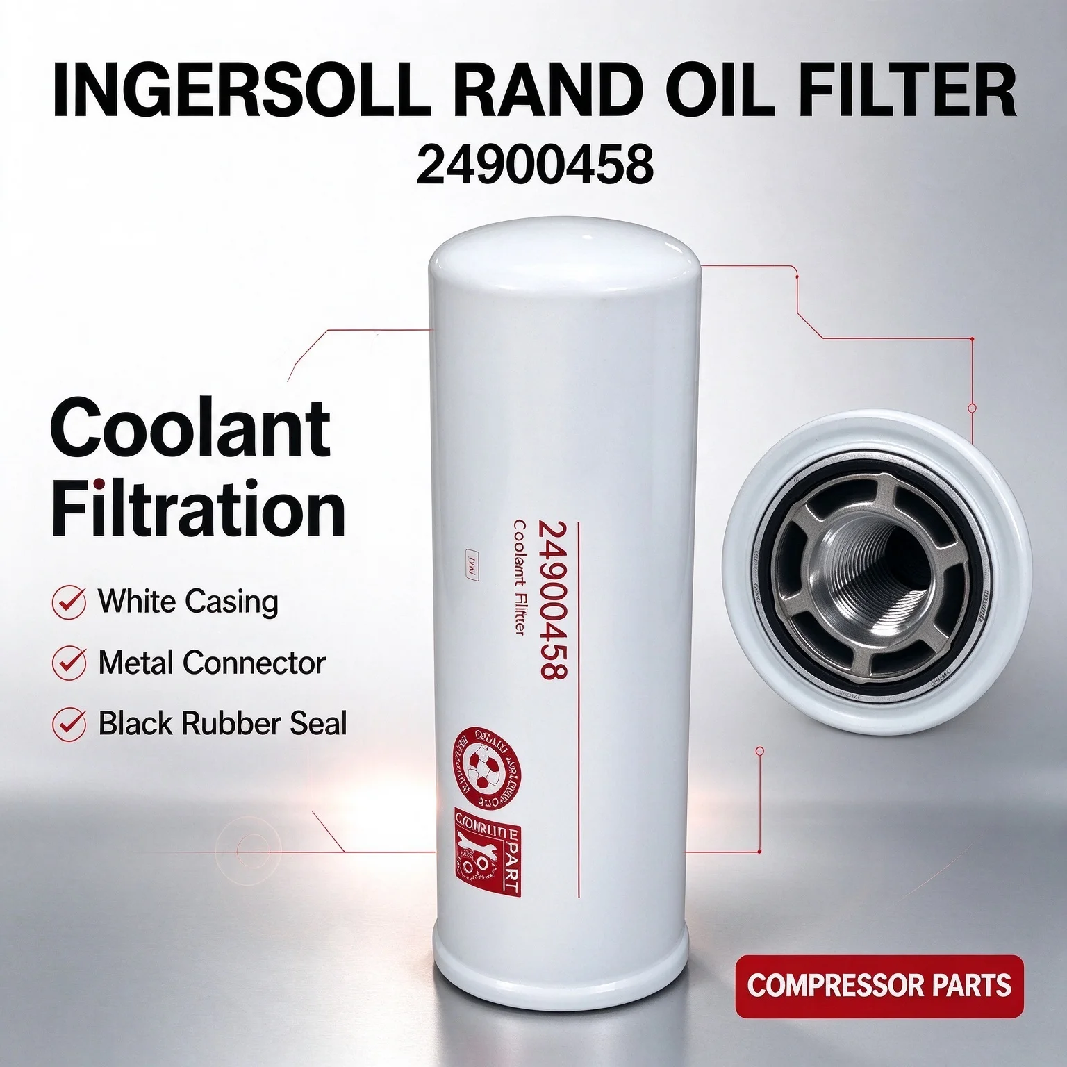 24900458 Oil Filter Kit Fuel Filter For Ingersoll Rand Air Compressor Coolant Filter