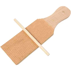 1 set Wooden Gnocchi Board Pasta Maker Set Home Accessory Kitchen Rolling Pole Baking Pastry Tools Household Rolling Rod Wood