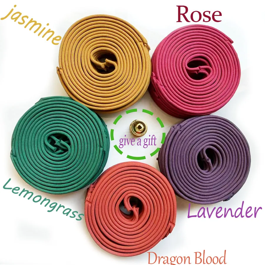 100 mixed spiral fragrances, including lemongrass, rose, jas