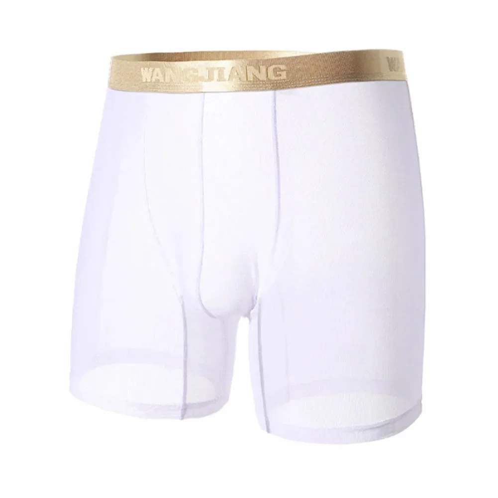 남성 메쉬는 초박형 원활한 속옷 복서 반바지를 통해 볼 수 있습니다. FlatCorner 트렁크 스트레치 긴 Boxershorts 남성