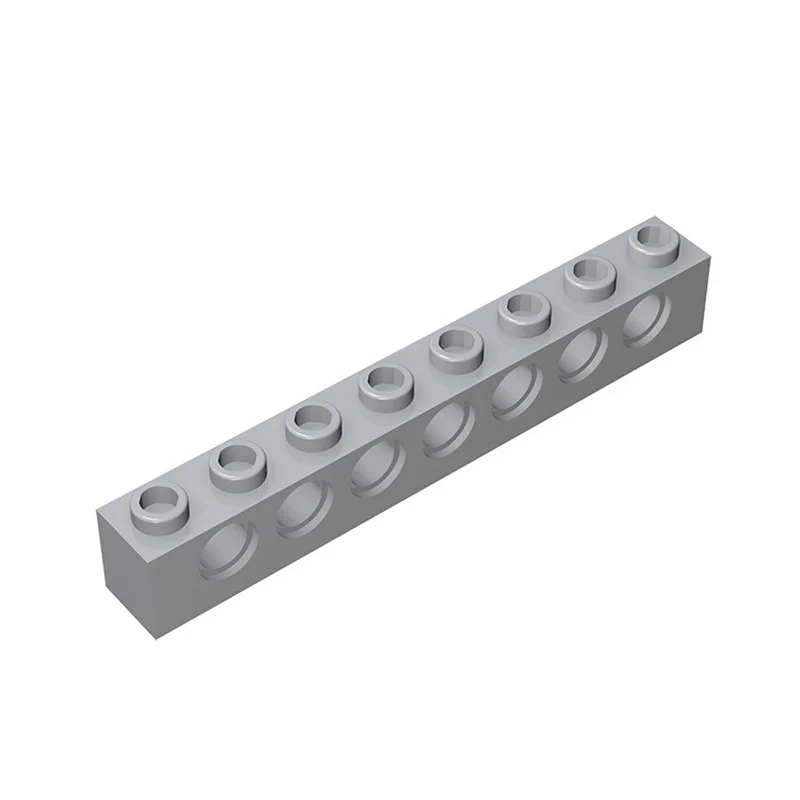 10 Stück 3702 Technik-Steine 1x8 mit Löchern, Bausteine-Sammlungen, Modulare GBC-Spielzeuge für Technische MOC-Bauvorhaben – Detail 1