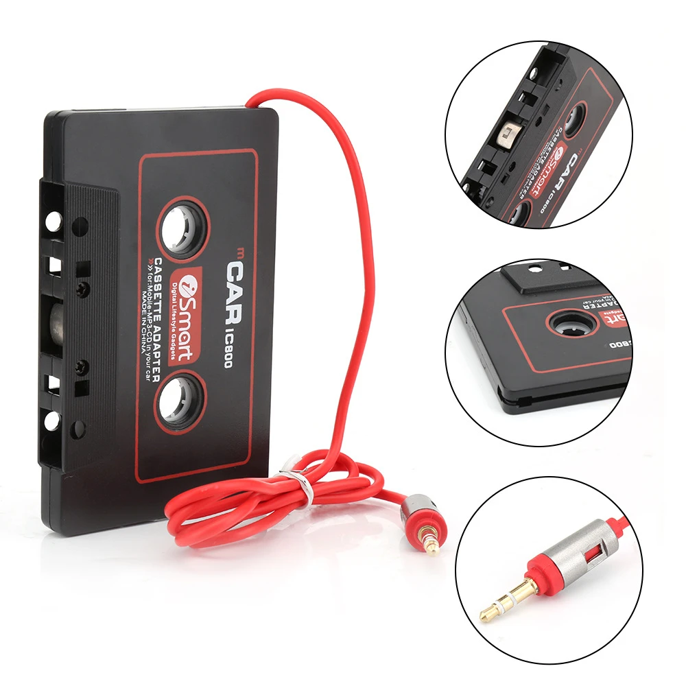 Car Cassette Tape Adapter 3.5mm AUX Audio Tape Cassette Converter Phone Car CD Tape Player MP3 MP4