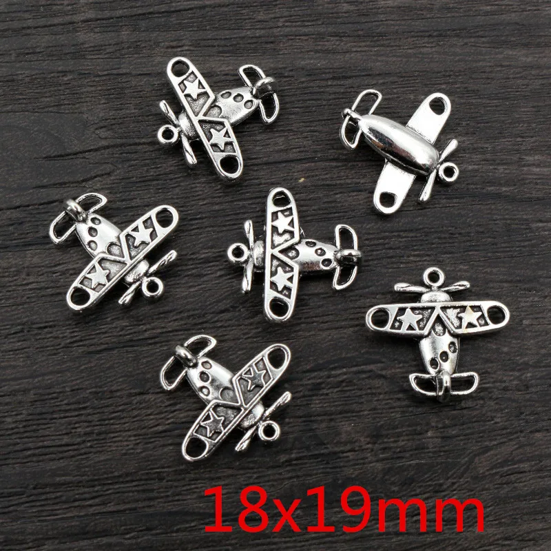 New Fashion Antique Silver Plated Airplane Grenade Helicopter Chrams Metal Alloy Pendant DIY Charms DIY Jewelry Making Findings