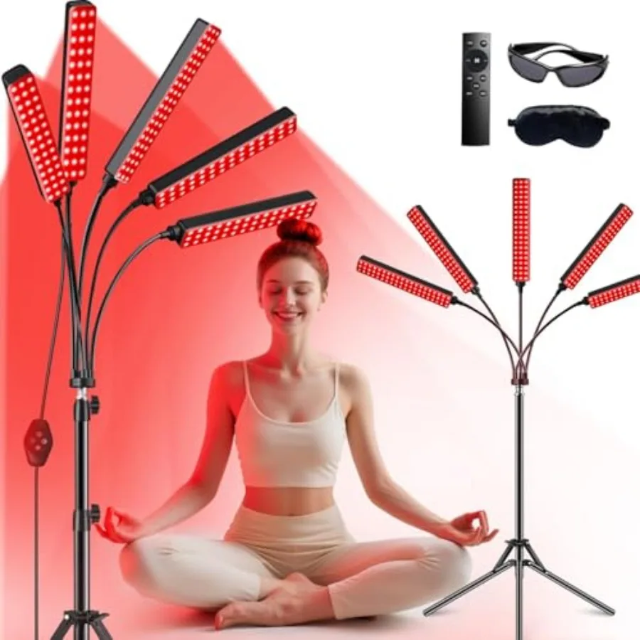 

Red Light Therapy for Face and Body Red Infrared Light Therapy Lamp with Stand Led 660nm Red Light-Therapyand 850nm Infrared Li