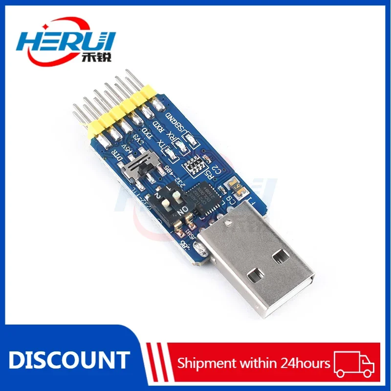 

Serial module 6-in-1 Multi-function USB to UART CP2102 CH340 TTL 485 232 CAN