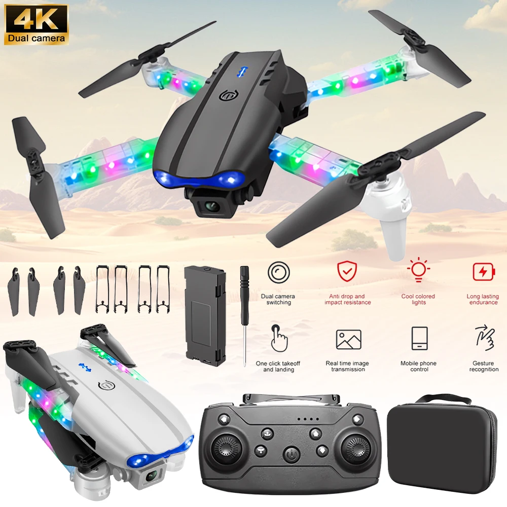 

Новый E99Pro RC Дрон с двойной камерой 4K Professinal с широкоугольной HD-камерой 1080P Складной вертолет WIFI FPV Удержание высоты Подарочная игрушка