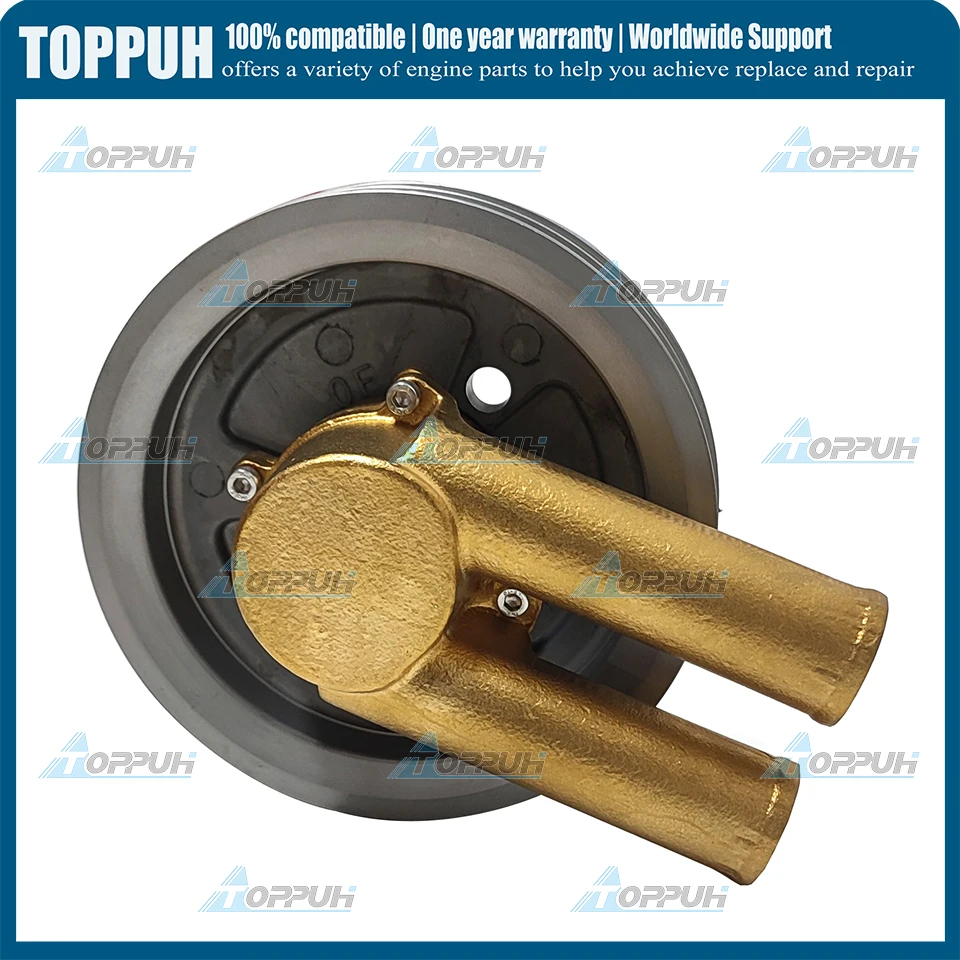

21214596 Water Pump Double V Belt Pulley for Volvo Penta 4.3 5.0 5.7 Engines