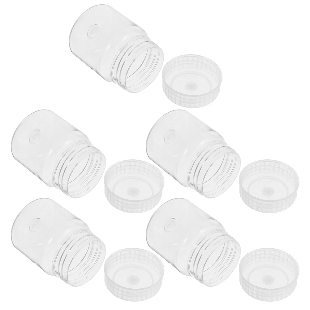 

5pcs 270Ml Wide Mouth Plastic Lab Bottles High Transparency Reusable For Cell Culture Sample Storage Laboratory Research