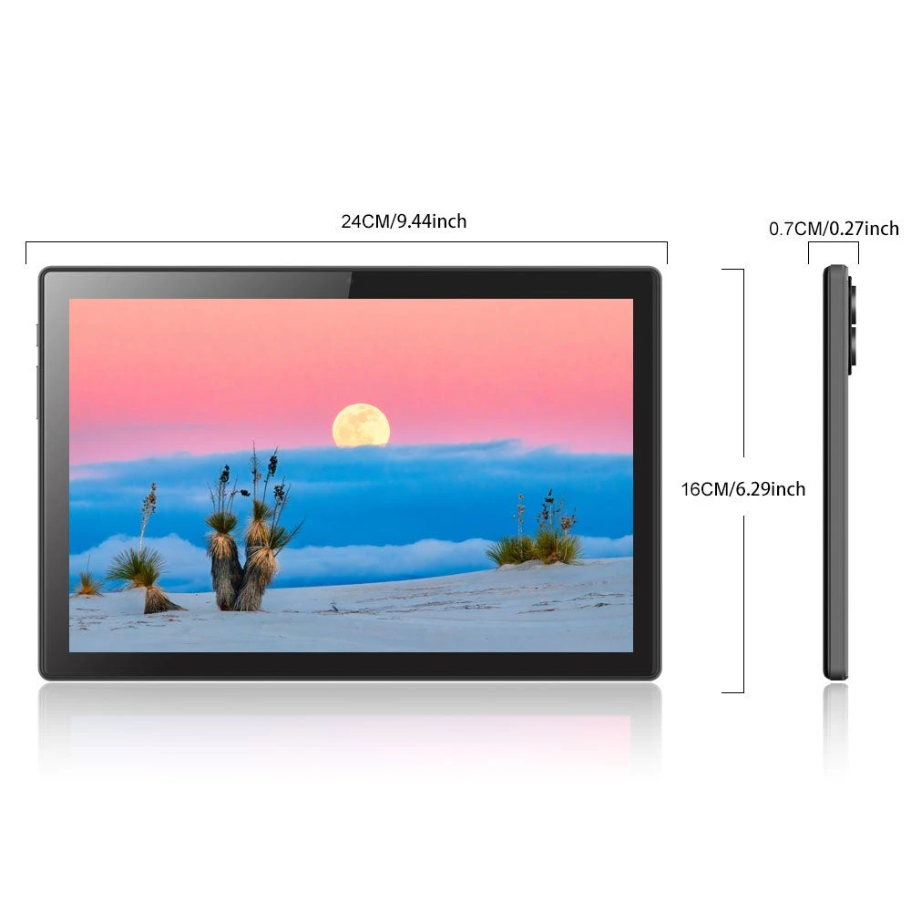 KOOMDIGI T40 Tablet PC 10.1 Inch Android 13 4G LTE Octa Core 12GB RAM (4GB+8GB) 128GB ROM 1280×800 IPS 5MP+13MP Dual Camera 2.4G+5G WiFi 5000mAh Battery