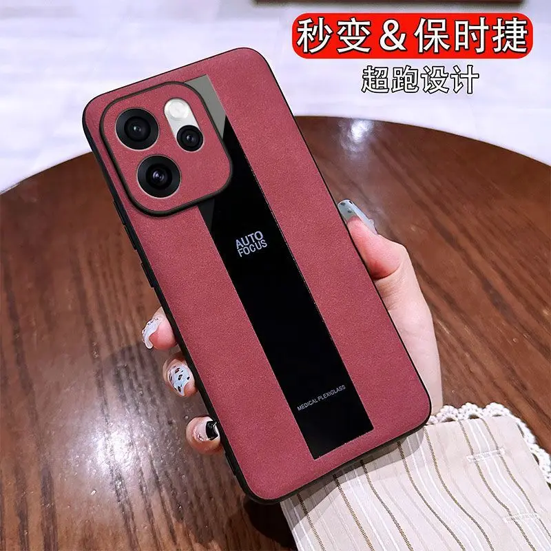 Para OPPO Reno 15 14 pro Funda de cuero de lujo Porsche cubierta de borde suave agradable para la piel para OPPO Reno15 pro Funda de parachoques a prueba de golpes