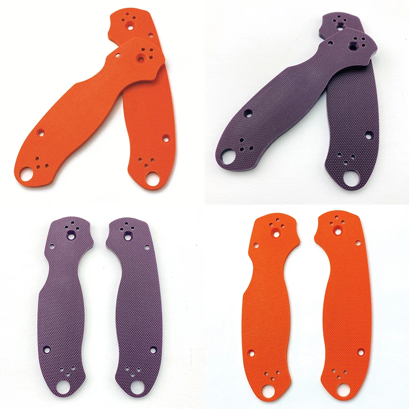 1 Pair 2 Colors G10 Material Folding Knife Handle Patches Scales for Spyderco C223 Paramilitary 3 Para3 PM3 DIY Make Accessories