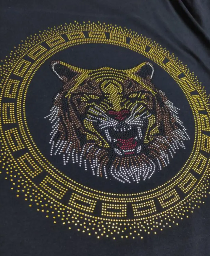 Lässige Modedesigner Strass Pullover Pullover Streetwear Herrenbekleidung