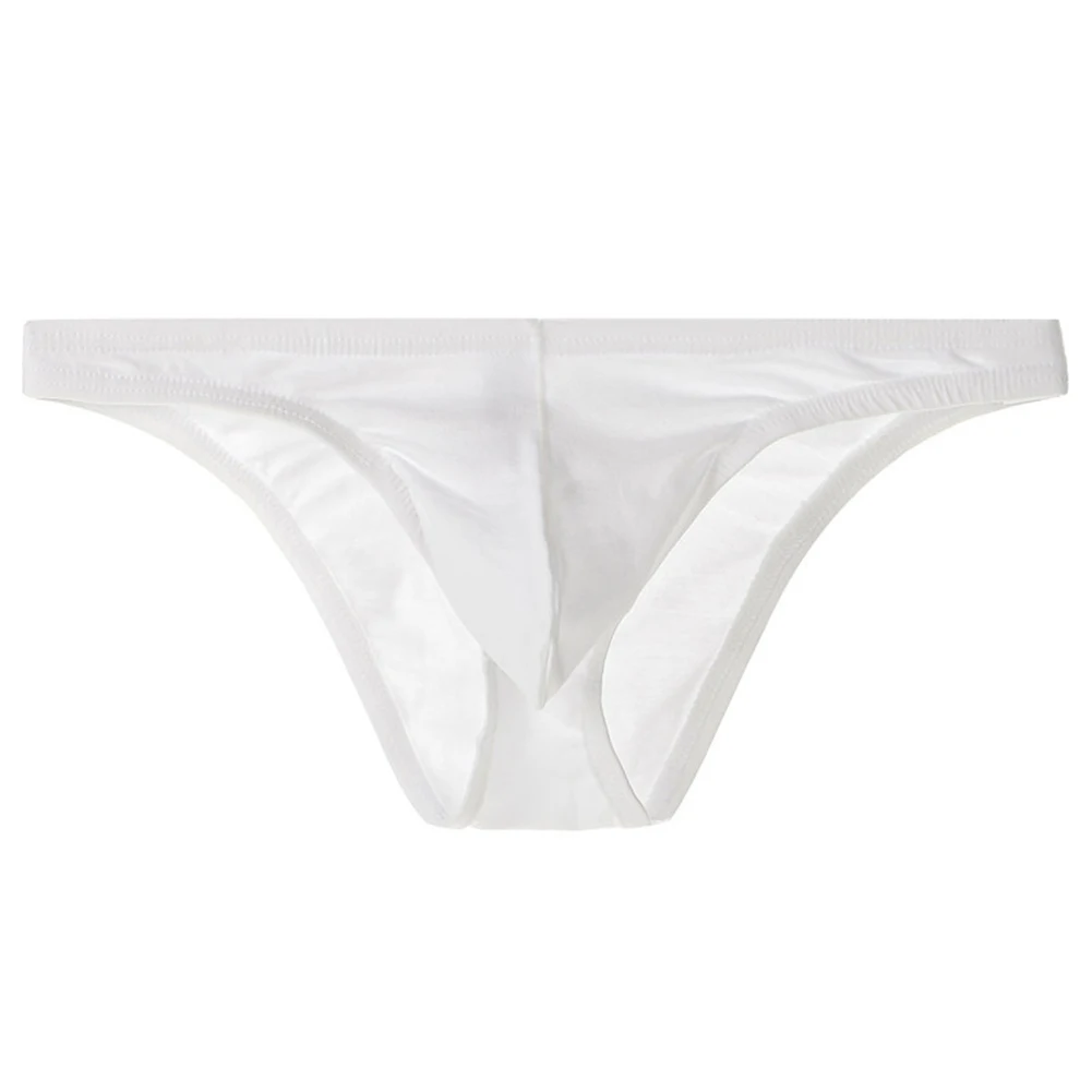 Mens Lightweight Cotton Blend Panties Breathable U Convex Pouch Briefs Underwear Low Rise Elastic Underpants