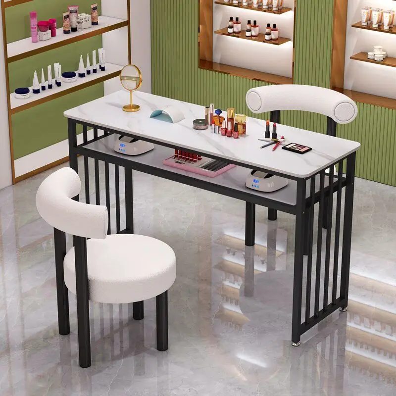 

Luxury Storage Nail Desk Profesional Organiser Makeup Beauty Nail Desk Designer Organizer Mesa De Manicure Salon Furniture