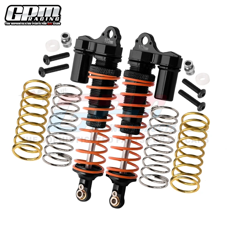 GPM Aluminum Rear Adjustable L-Shape Piggy Back Shocks For TRAXXAS Rustler 4X4