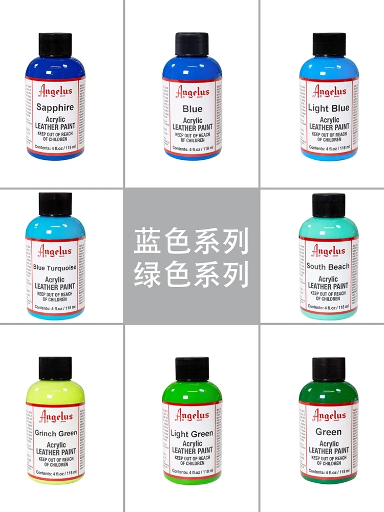 Imagem -03 - Angelus-tinta Acrílica Especial para Sapatos Adequada para Toda a Superfície de Objeto Couro Bricolage Acrílico Bolsa Copo 118ml