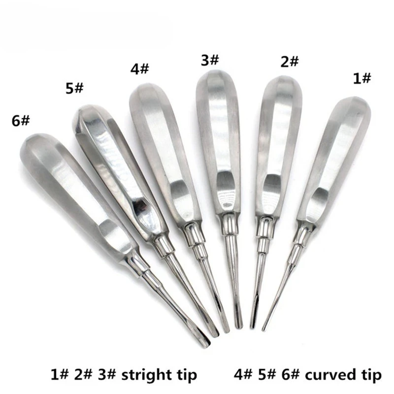 Zahn Edelstahl Zahn aufzug rechts gekrümmte Wurzel Aufzug Zahnarzt Werkzeuge Dental labor Instrument