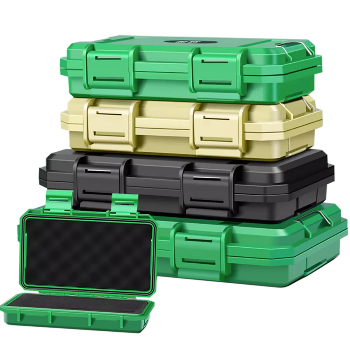 1Pc Shockproof Sealed Safety Case toolbox Airtight waterproof tool box Instrument case Dry Box with pre-cut foam Lockable