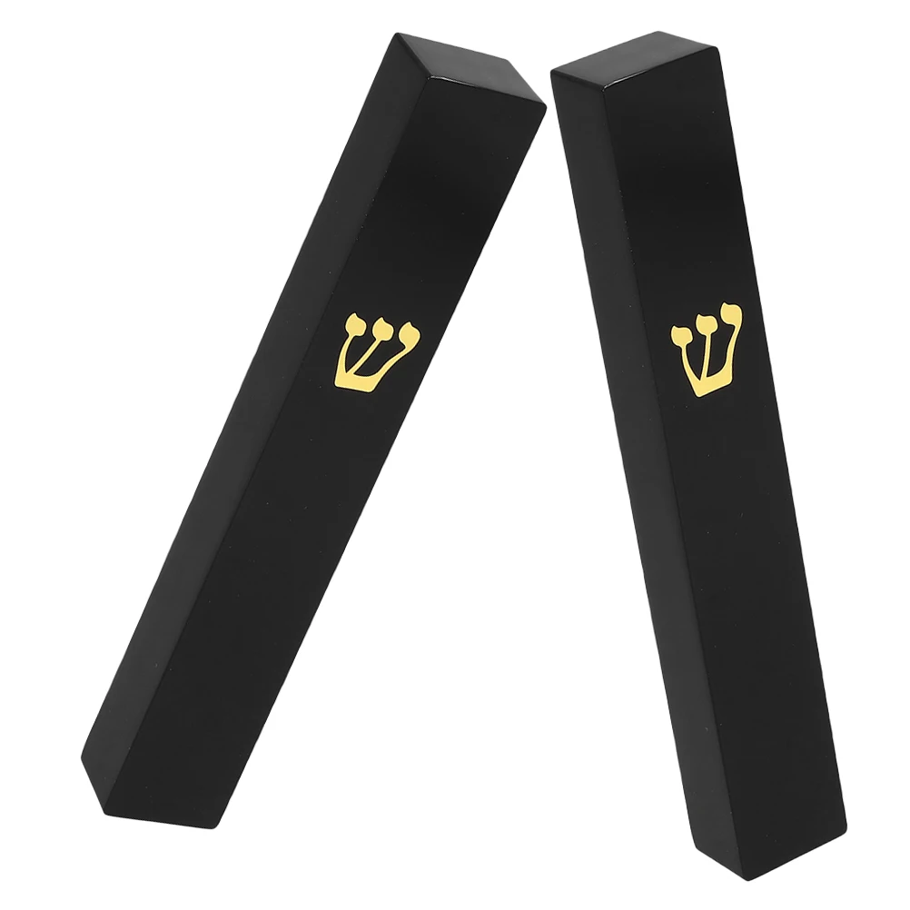 

2 Pcs Resin Door Post Crafts Blessing Case Jewish Mezuza Home Decor Goal on Mitzvah Mezuzah