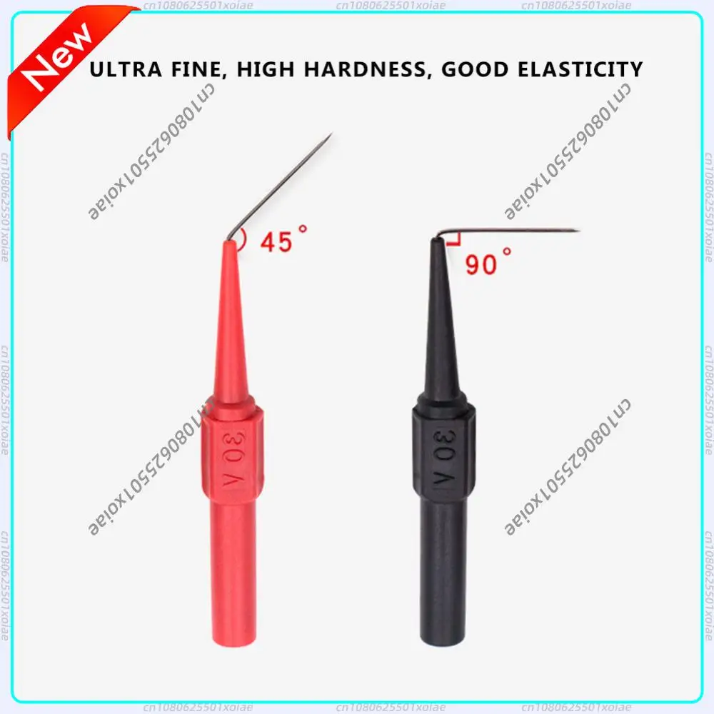30-10Pcs Insulation Piercing Needle Multimeter Test Probes 0.7mm Non-destructive To Banana Plug Test Cable Lead Measuring Tools