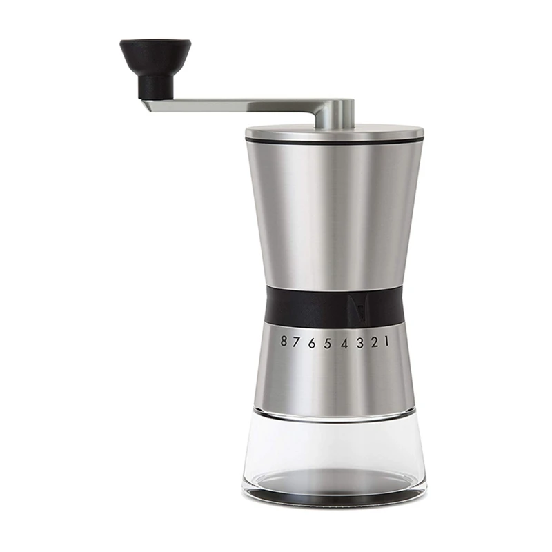 

Stainless Steel Manual Coffee Grinder - Conical Ceramic Burr-Portable Hand Crank Mill Espresso Grinder Retail