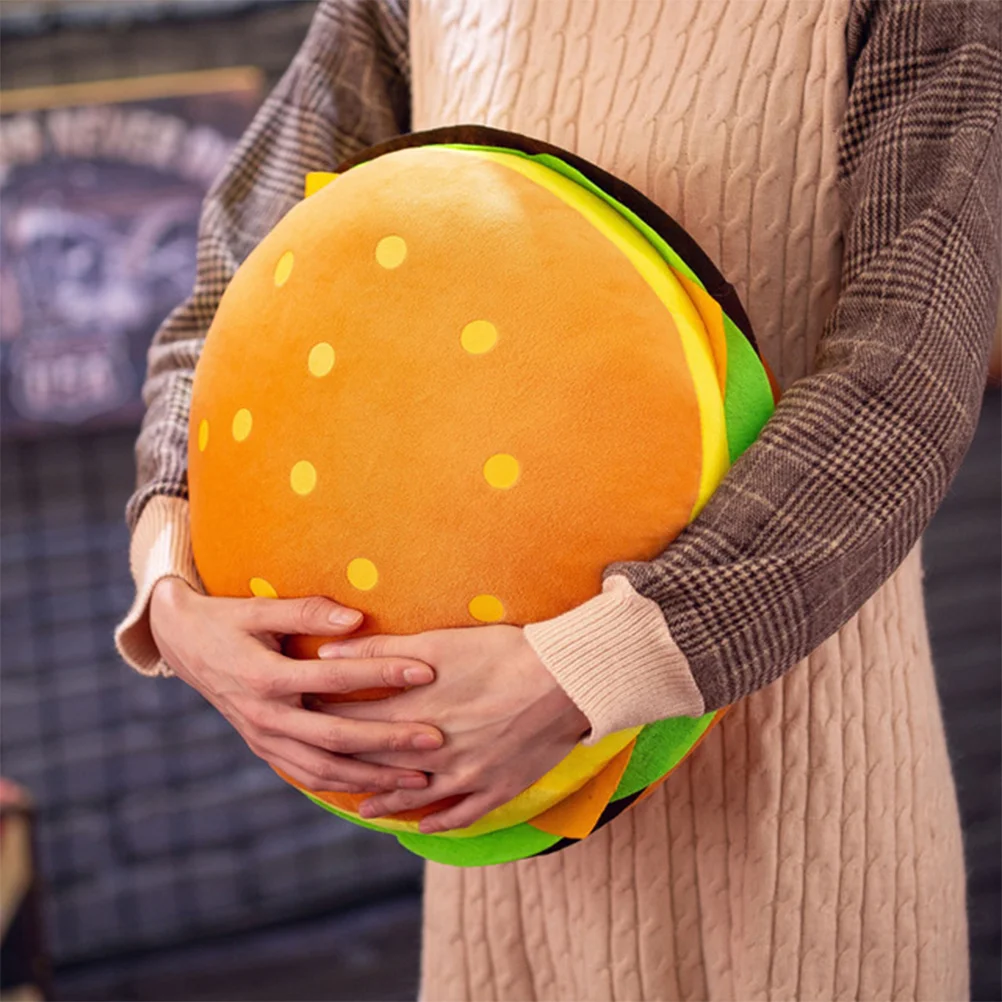 Burger Pillow Throw Pillows Plush Throw Pillows Chair Cushion Pillows Burger Stuffed Chair Pillow Decorative Pillows for Sofa