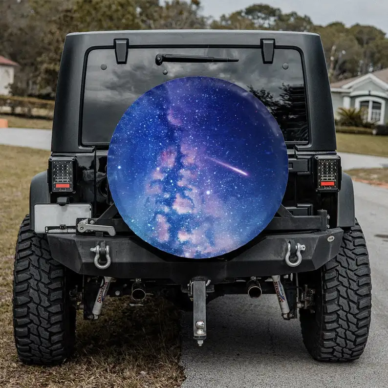 Unique Spare Tire Covers, Stary Sky Spare Tire Cover,Tire Cover, Travel Trailer Cover,Accessories, Wrangler Tire Cov