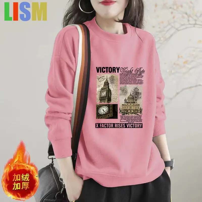 

LISM women's winter clothes y2k hoodies sweatshirt 2025 Sweatshirt Y2K Casual Streetwear Long Sleeve Loose Pullover Hoodies