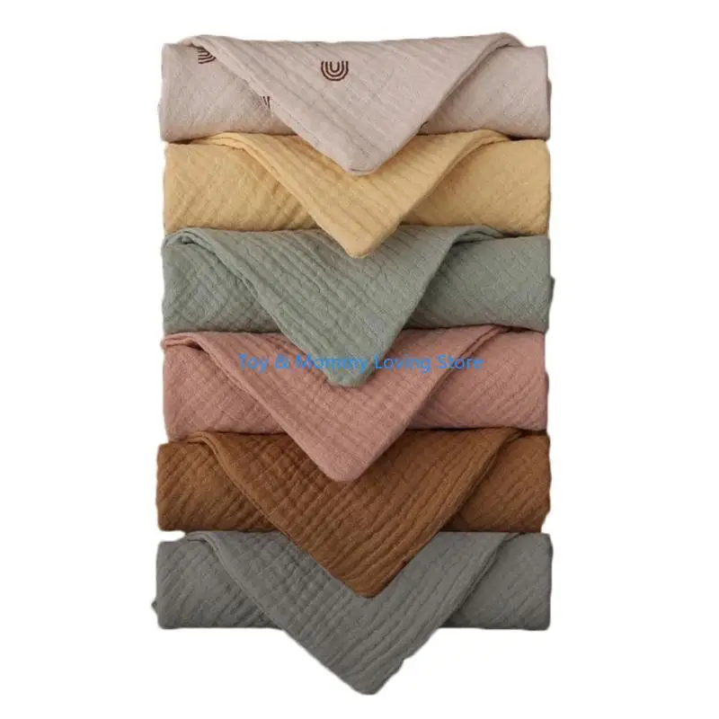 

Y1QF Muslin Squares Baby Wash Cloths Muslin Cloths Face Towel Hanky Soft Reusable Baby Face-Towel Wipes Bibs for Girls&Boys