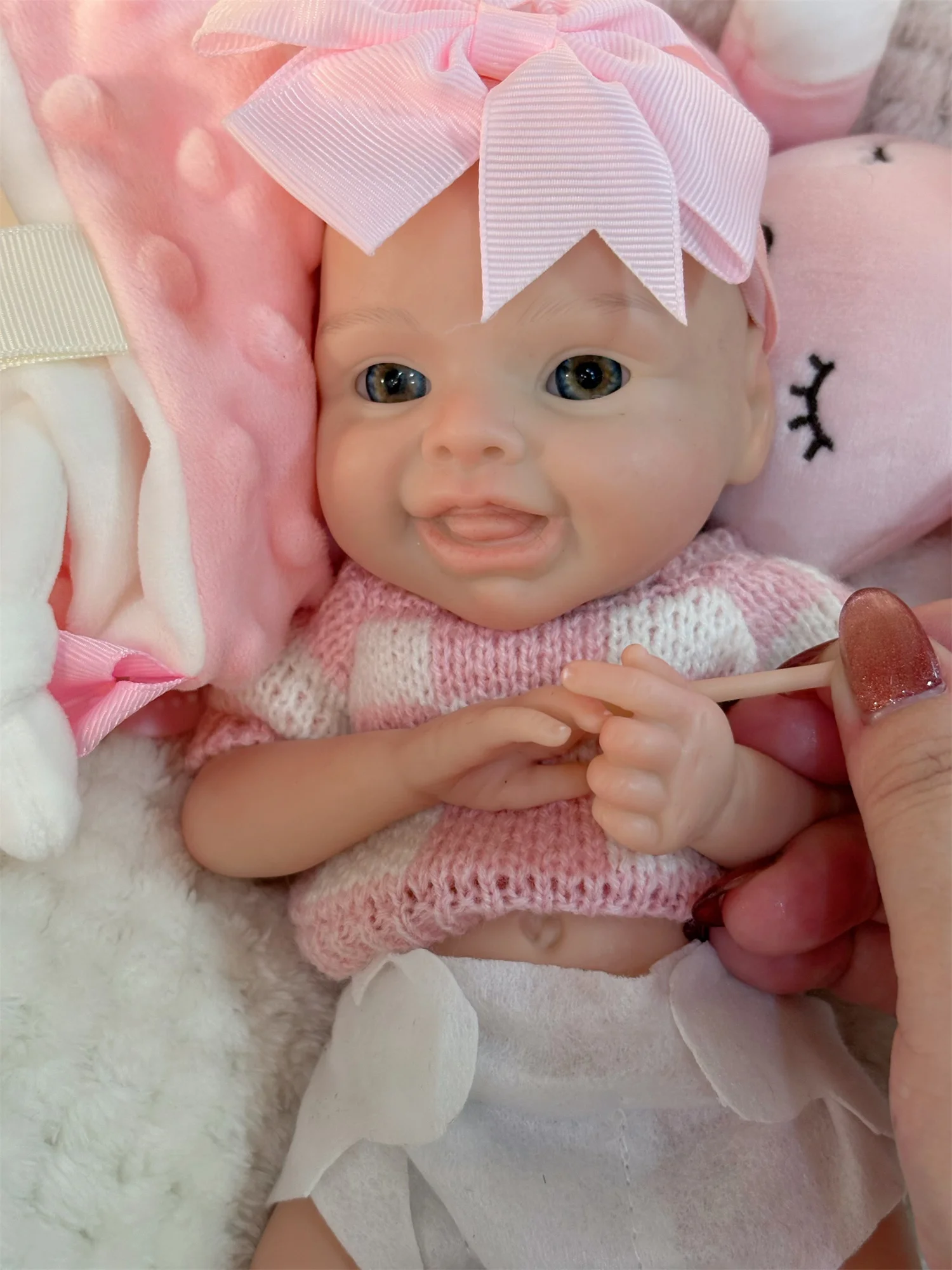 10 pollici Reborn Baby Doll Girl Mini Harper Full Body morbido solido silicone dipinto bambole appena nate giocattoli per regali di Natale per bambini