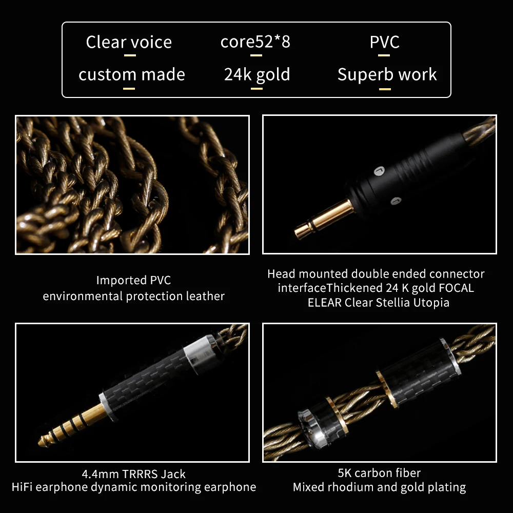 Однокристальный медный кабель для наушников yatnarn 6N XLR 2,5 4,4 мм 2 м 3 м сбалансированное обновление для фокусного сотового телефона/Clear/Elear/Elex/Elegia