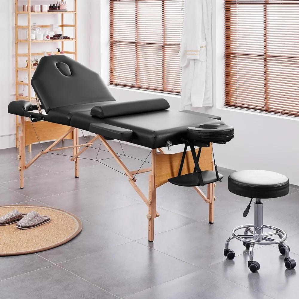 Massageliegen, tragbare Wimpernliege, faltbare breite Tattoo-Liege mit Bolster und Tragetasche, Beauty-Gesichtsbehandlung, individuell anpassbar